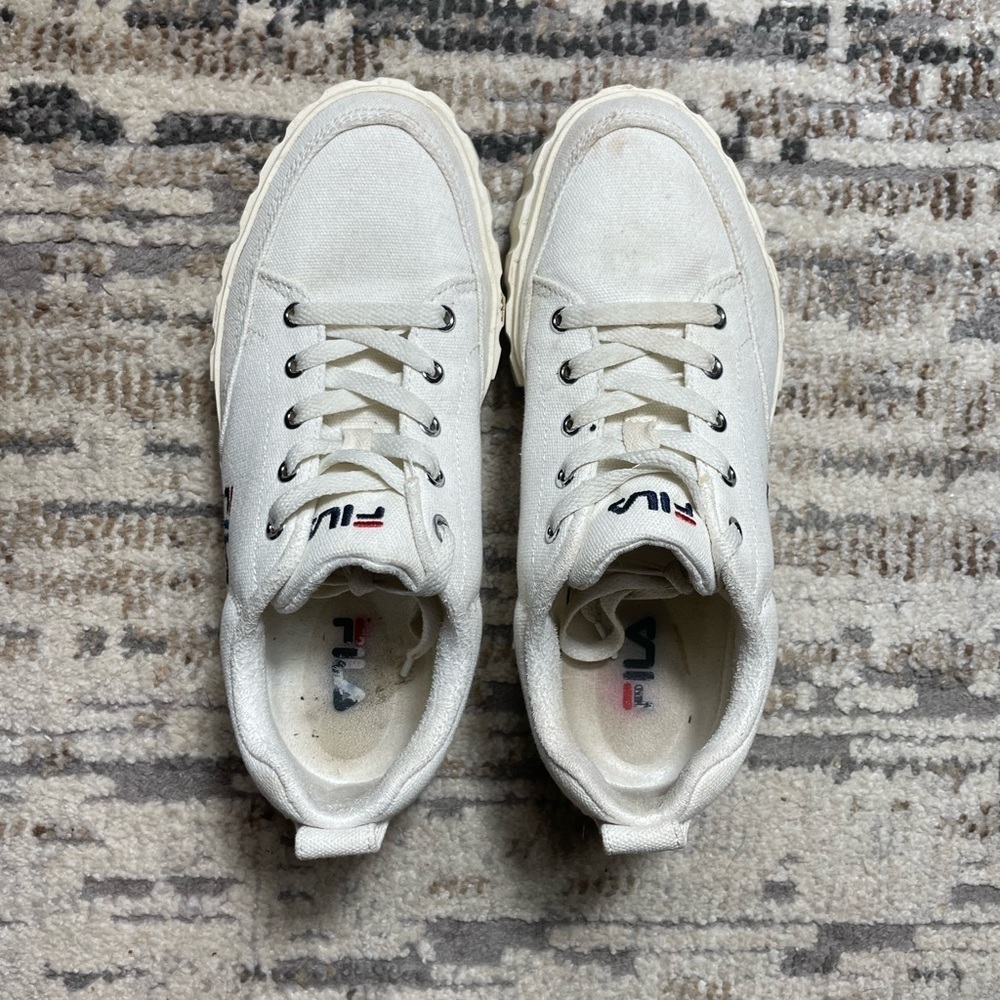Fila Sandblast White Platform Sneakers Size 7.5 - Picture 10 of 16
